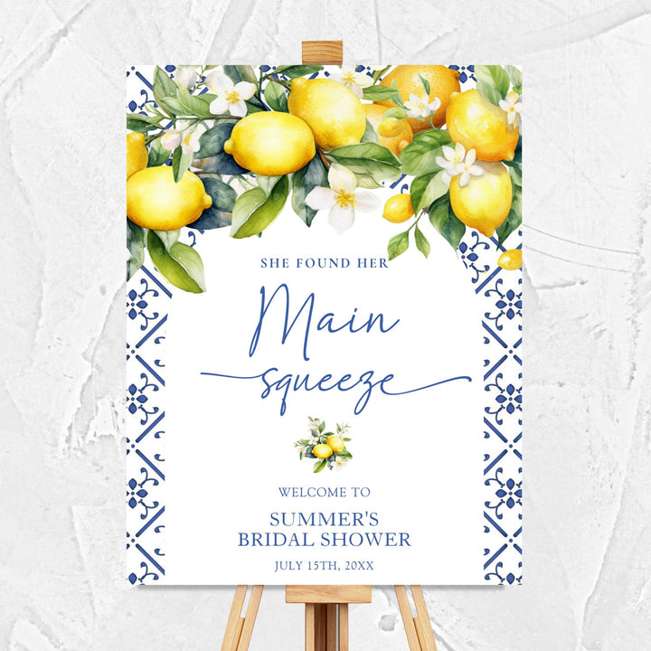 MAIN SQUEEZE Bridal Shower Welcome Sign