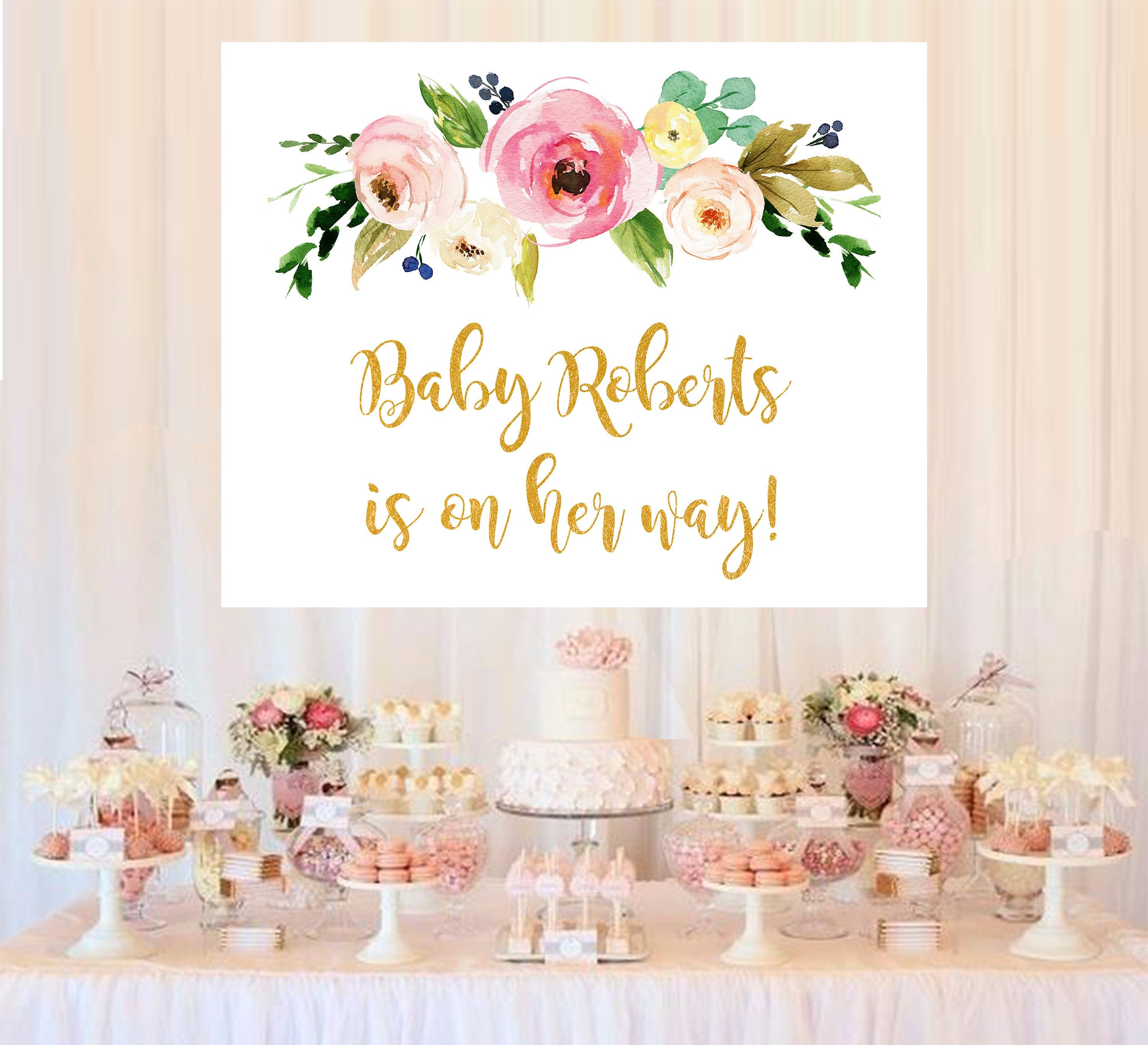 Baby shower online backdrop